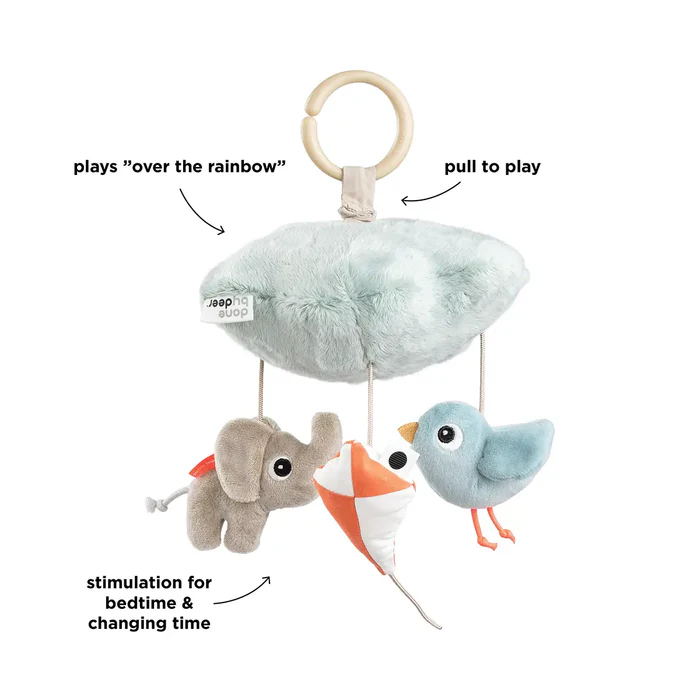 Done by Deer® Glasbeni vrtiljak Playground Blue Done by Deer