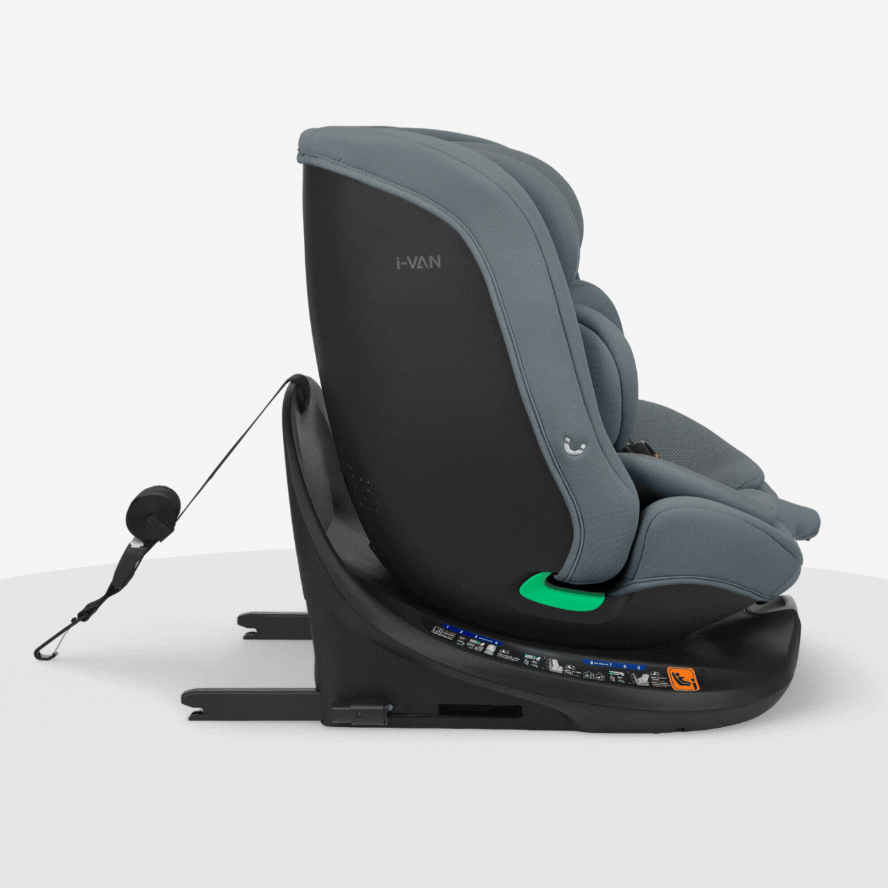 KikkaBoo® Otroški avtosedež 360°i-Van i-SIZE (40-150 cm) Dark Grey KikkaBoo