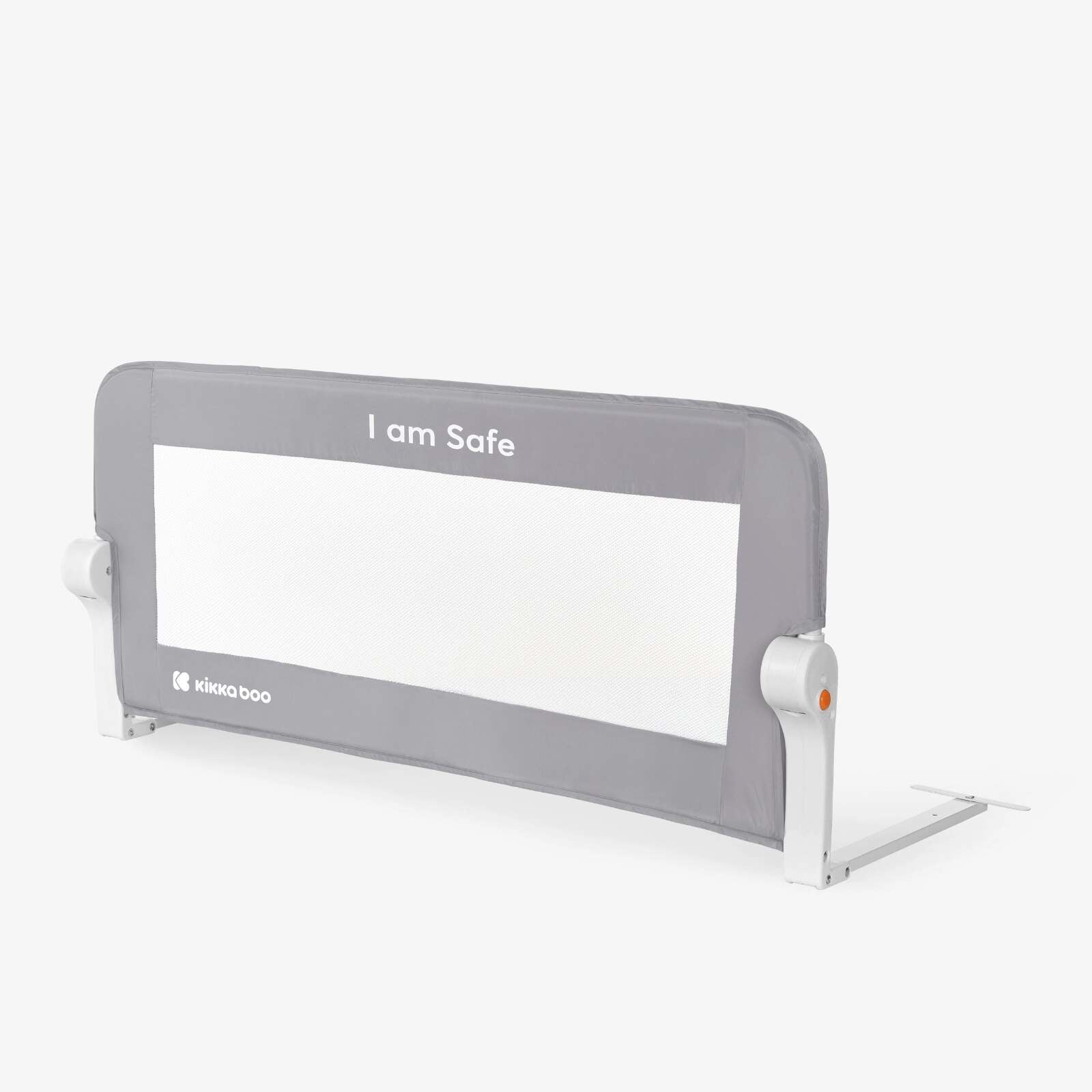 KikkaBoo® Posteljno varovalo I am Safe 102cm Grey KikkaBoo