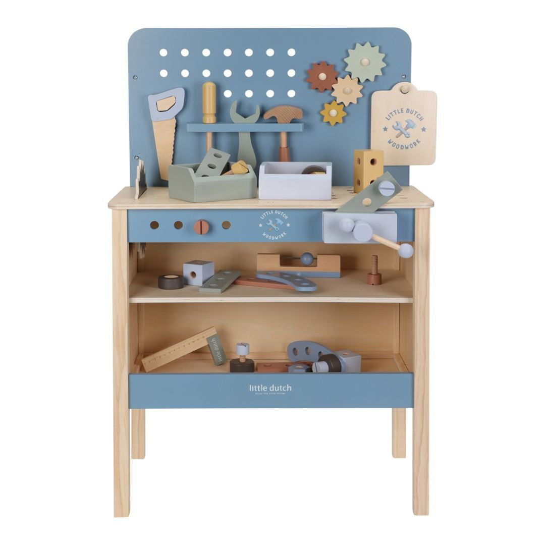 Little Dutch® Otroška delovna miza z orodjem Blue Little Dutch