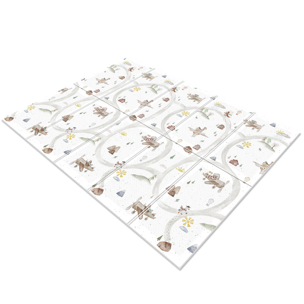 Evibell® Tappeto da gioco a due lati 150x190 Terrazzo/Wanderlust