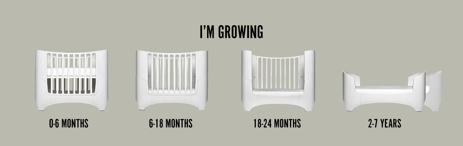 Leander® Otroška posteljica Classic™ Baby 0-3 leta White Leander