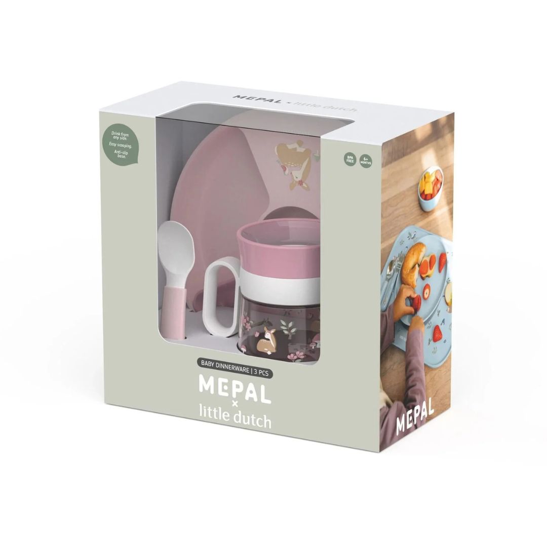 Little Dutch® Začetni 3-delni jedilni set Fairy Garden Little Dutch