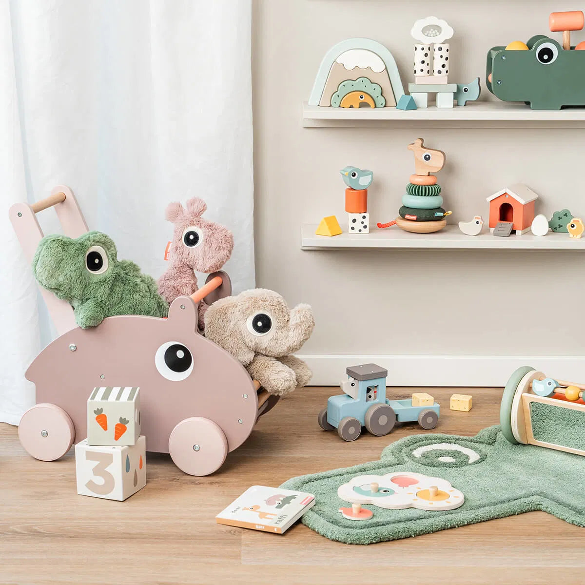 Done by Deer® Mali plišasti prijatelj 28cm Croco Green Done by Deer