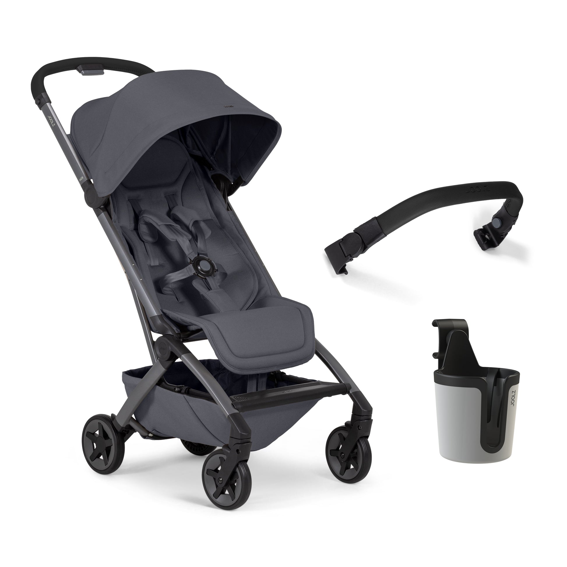 Joolz® Otroški športni voziček Aer™+ Stone Grey z varovalom in držalom za pijačo Joolz