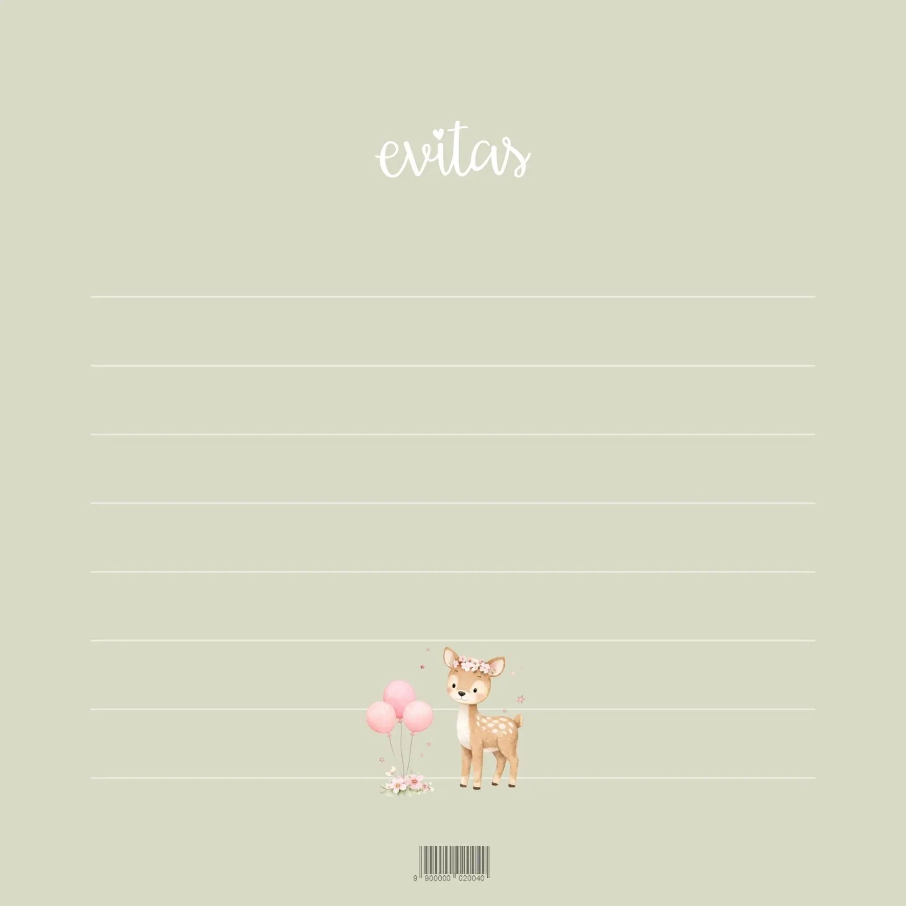 Evitas™ Voščilnica s kuverto za rojstni dan ANG Evitas