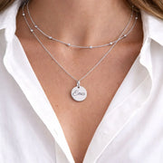 Atelya™ Personalizirana verižica z obeskom Circle Silver Atelya