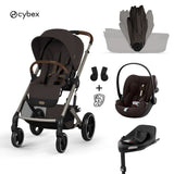 Cybex® Poussette 4 en 1 avec nacelle pliable Balios S Lux + Siège auto Cloud G3 + Base Isofix G3 Chocolate Brown (+ Housse de pluie)