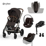 Cybex® Otroški voziček z zložljivo košaro 5v1 Balios S Lux + Avtosedež Cloud G3 + IsoFix baza G3 + Avtosedež Sirona G3 Chocolate Brown