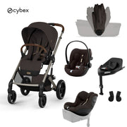 Cybex® Otroški voziček z zložljivo košaro 5v1 Balios S Lux + Avtosedež Cloud G3 + IsoFix baza G3 + Avtosedež Sirona G3 Chocolate Brown