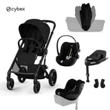 Cybex® Otroški voziček z zložljivo košaro 5v1 Balios S Lux + Avtosedež Cloud G3 + IsoFix baza G3 + Avtosedež Sirona G3 Moon Black