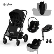 Cybex® Otroški voziček z zložljivo košaro 5v1 Balios S Lux + Avtosedež Cloud G3 + IsoFix baza G3 + Avtosedež Sirona G3 Moon Black