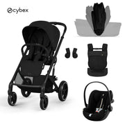 Cybex® Poussette 3 en 1 avec nacelle pliable Balios S Lux + Nacelle Amya + Siège auto Cloud G3 Moon Black