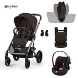 Cybex® Poussette 3en1 avec nacelle pliable Balios S Lux + Porte-bébé Amya + Siège auto Cloud G3 Chocolate Brown