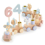 Bieco® Train d'anniversaire en bois Candy