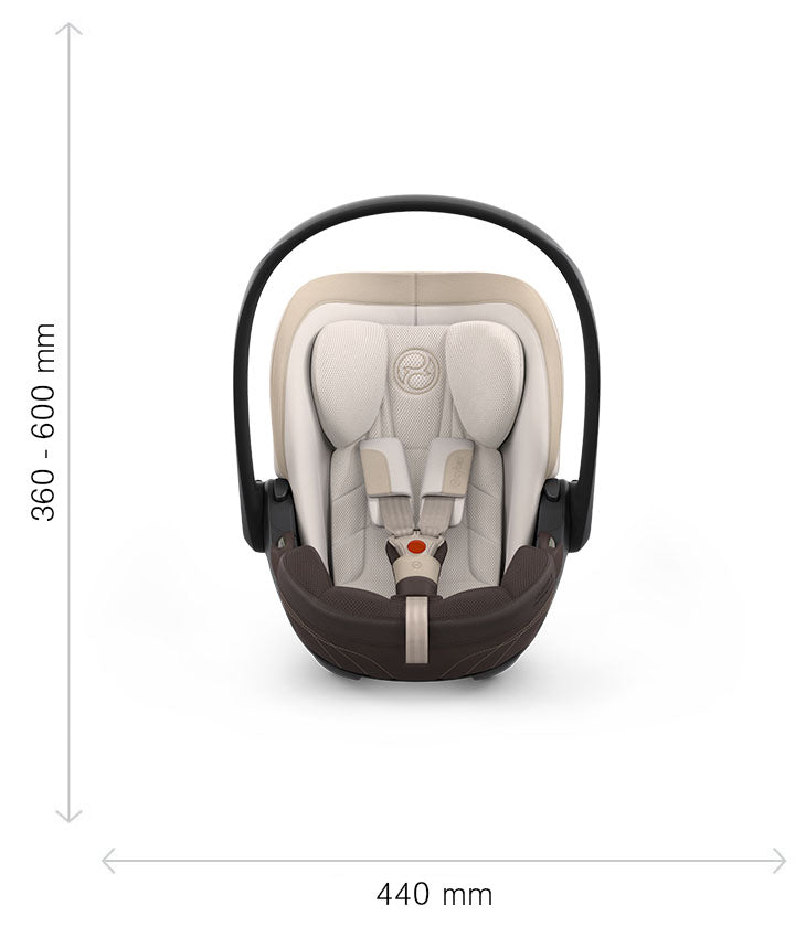 Cybex Cloud S dimenzije spredaj