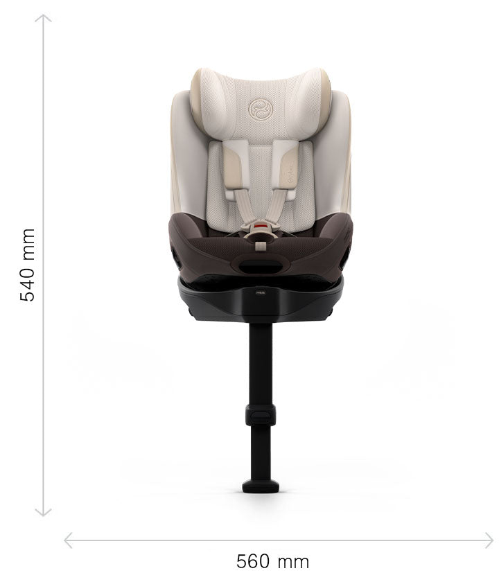 Cybex Sirona Si dimenzije - sprednji pogled