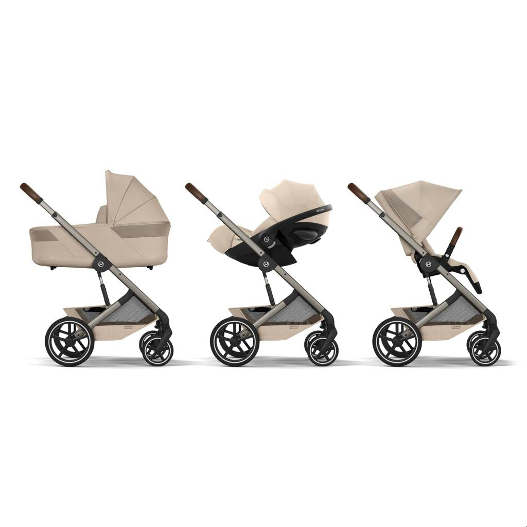 Cybex® Otroški voziček s košaro 2v1 Balios S Lux Almond Beige (Taupe Frame)