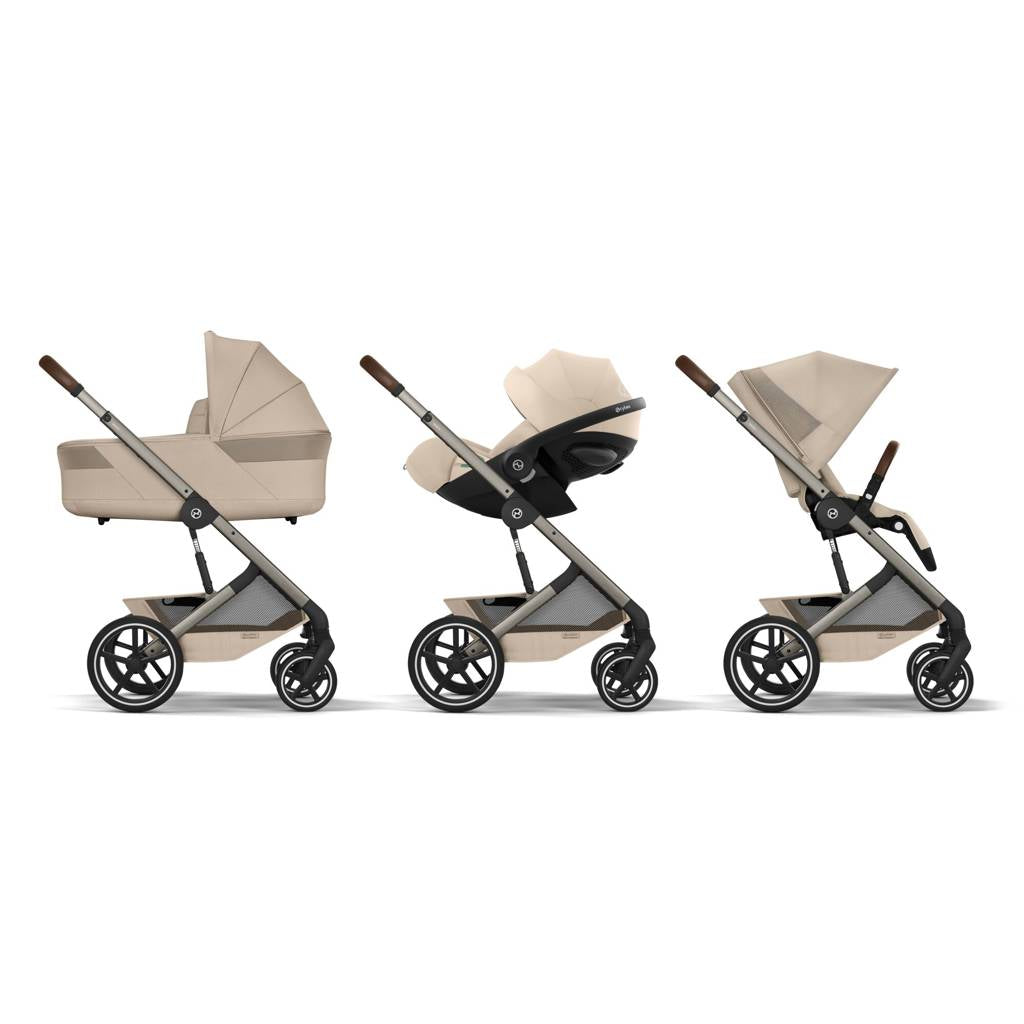 Cybex® Otroški voziček s košaro 2v1 Balios S Lux Almond Beige (Taupe Frame)