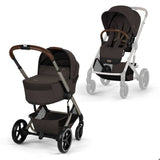 Cybex® Balios S Lux Stroller with Fold Cot 2-in-1 Chocolate Brown (Taupe Frame)