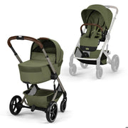 Cybex® Otroški voziček z zložljivo košaro 2v1 Balios S Lux Moss Green (Taupe Frame)