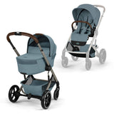 Cybex® Balios S Lux Stroller with Fold Cot 2-in-1 Stormy Blue (Taupe Frame)