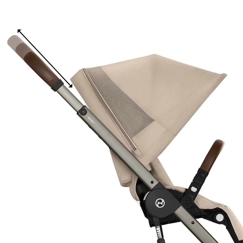 Cybex® Otroški voziček s košaro 2v1 Balios S Lux Almond Beige (Taupe Frame)