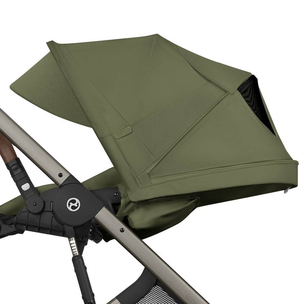 Cybex® Otroški voziček z zložljivo košaro 2v1 Balios S Lux Moss Green (Taupe Frame)