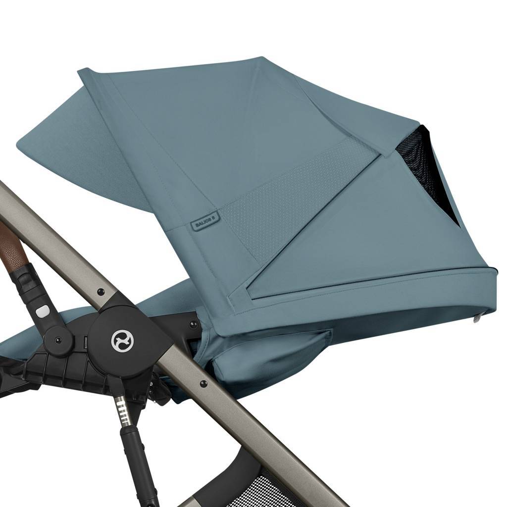 Cybex® Otroški voziček z zložljivo košaro 2v1 Balios S Lux Stormy Blue (Taupe Frame)