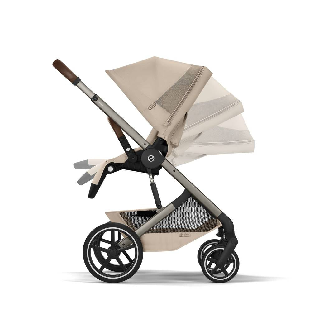 Cybex® Otroški voziček s košaro 2v1 Balios S Lux Almond Beige (Taupe Frame)