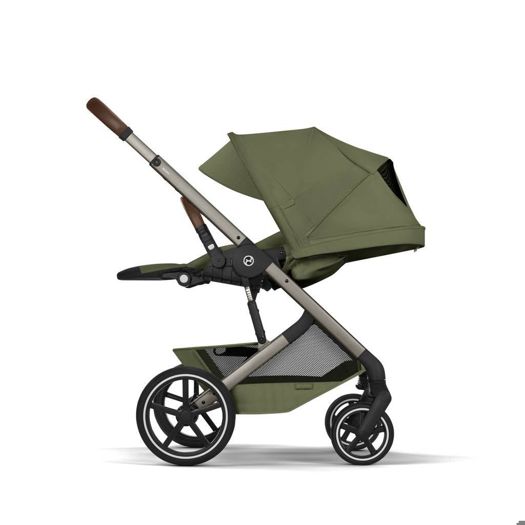 Cybex® Otroški voziček z zložljivo košaro 2v1 Balios S Lux Moss Green (Taupe Frame)