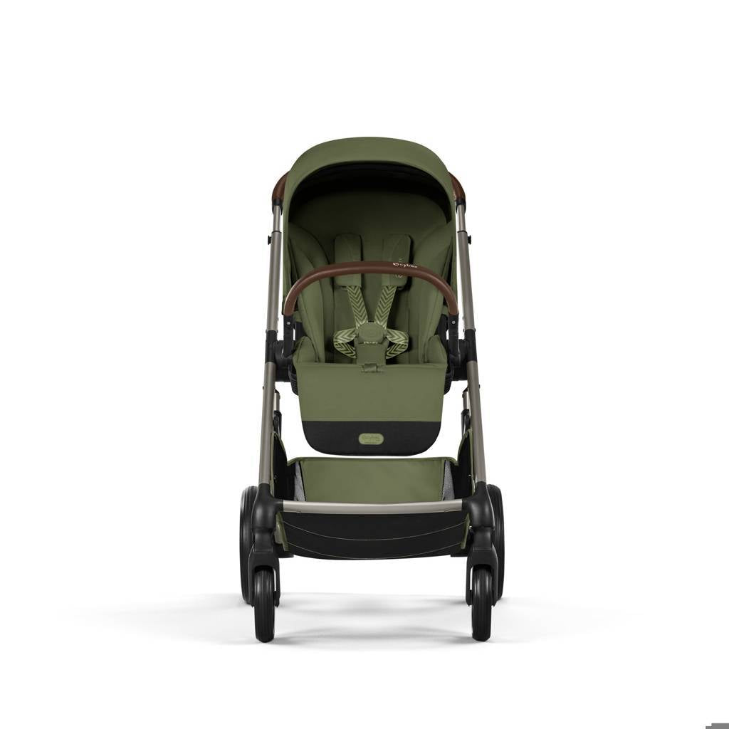 Cybex® Otroški voziček z zložljivo košaro 2v1 Balios S Lux Moss Green (Taupe Frame)