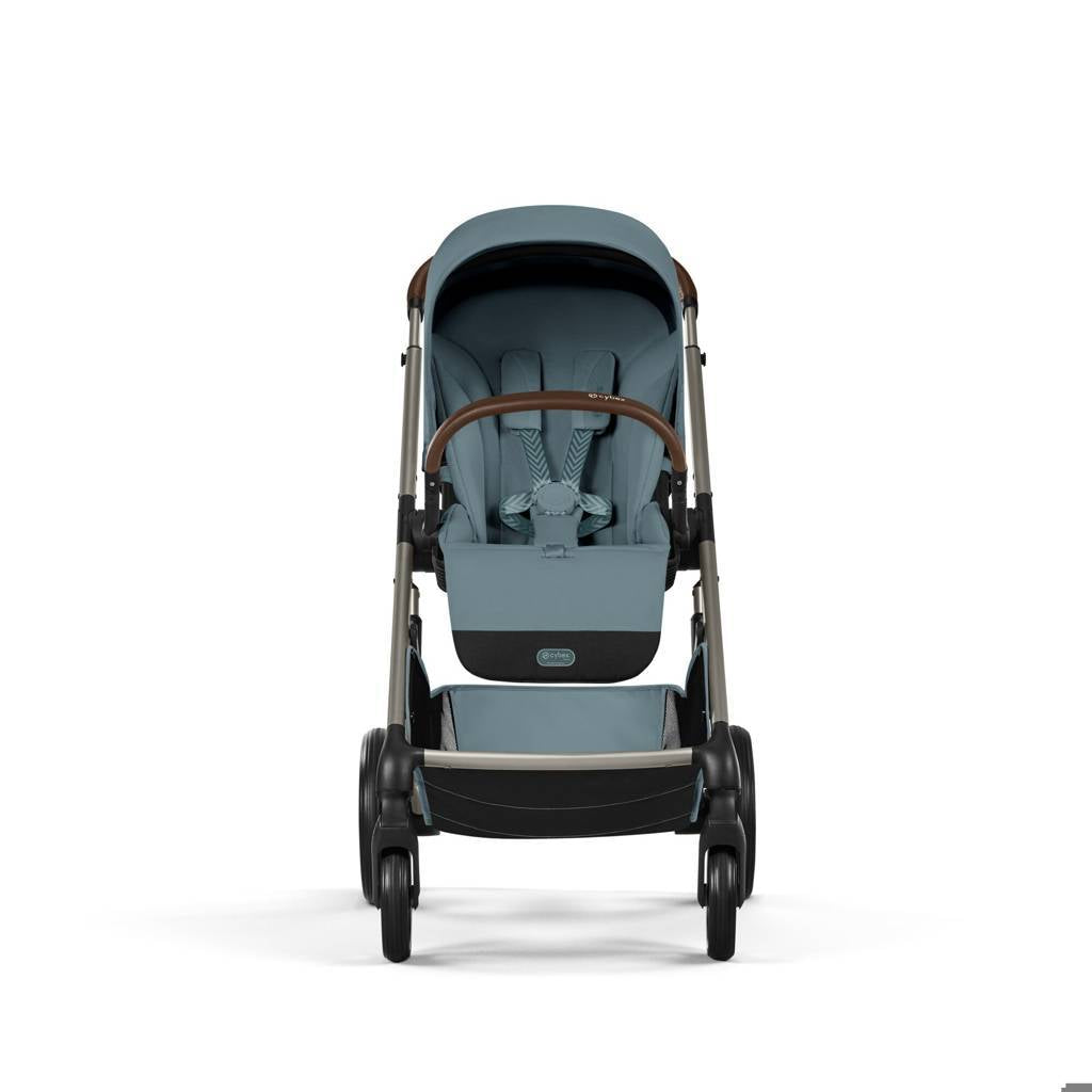 Cybex® Otroški voziček z zložljivo košaro 2v1 Balios S Lux Stormy Blue (Taupe Frame)