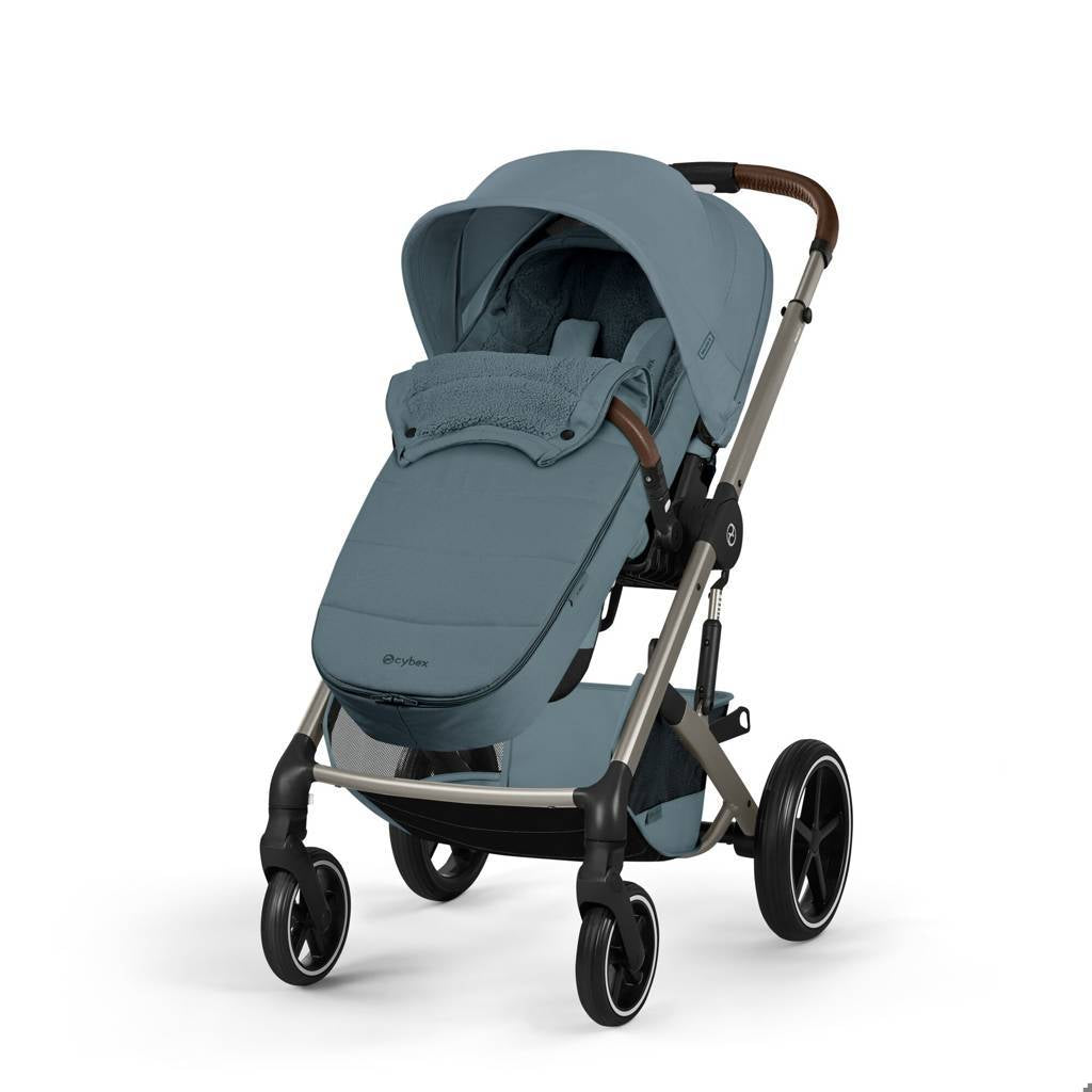 Cybex® Otroški voziček z zložljivo košaro 2v1 Balios S Lux Stormy Blue (Taupe Frame)