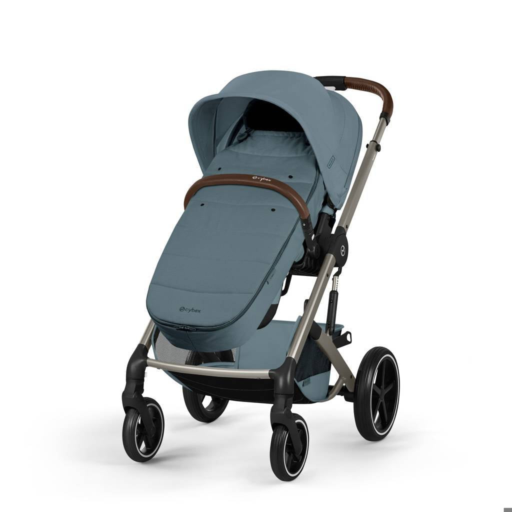Cybex® Otroški voziček z zložljivo košaro 2v1 Balios S Lux Stormy Blue (Taupe Frame)