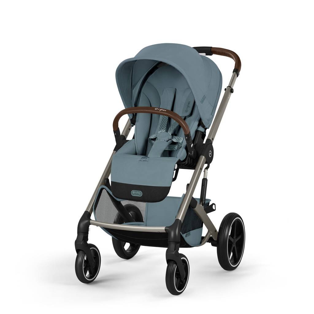 Cybex® Otroški voziček z zložljivo košaro 2v1 Balios S Lux Stormy Blue (Taupe Frame)