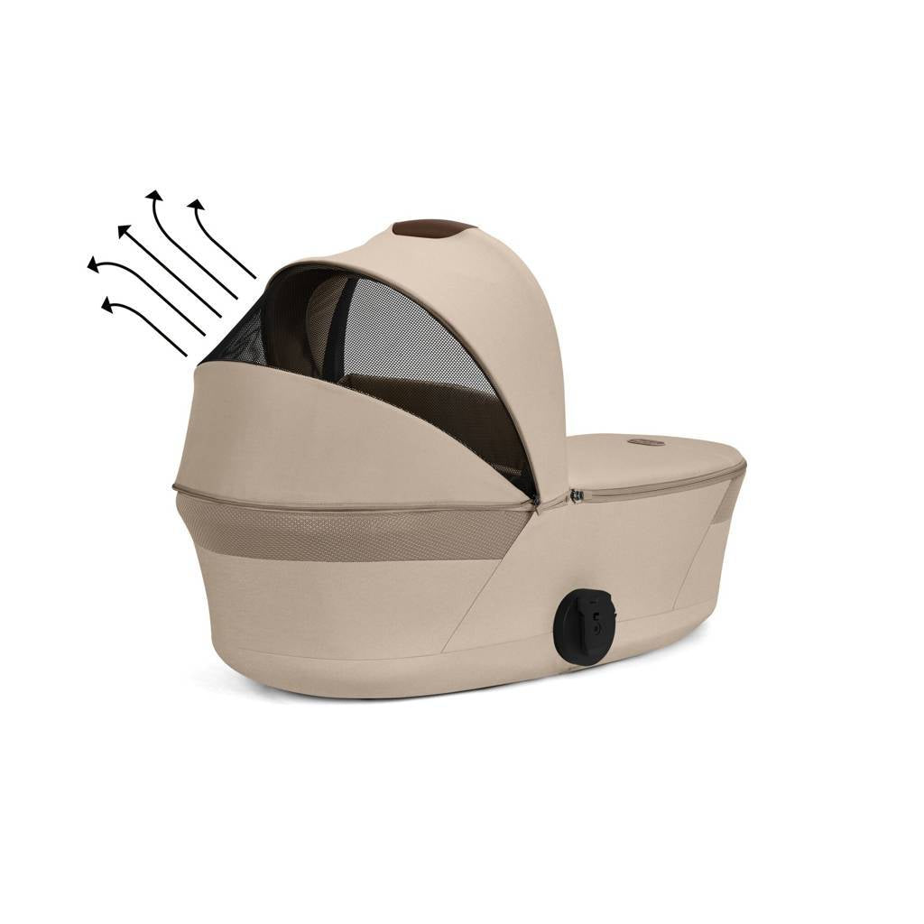 Cybex® Otroški voziček z zložljivo košaro 2v1 Balios S Lux Almond Beige (Taupe Frame)