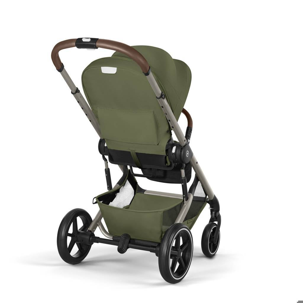 Cybex® Otroški voziček z zložljivo košaro 2v1 Balios S Lux Moss Green (Taupe Frame)