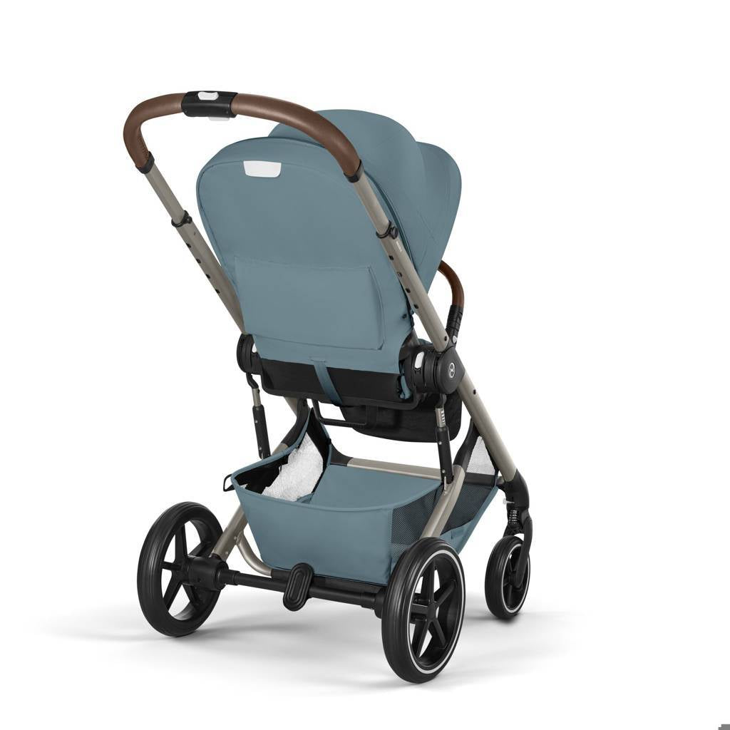 Cybex® Otroški voziček z zložljivo košaro 2v1 Balios S Lux Stormy Blue (Taupe Frame)