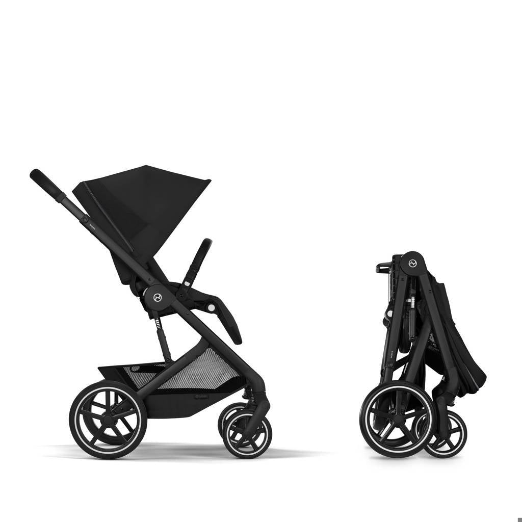 Cybex® Otroški voziček z zložljivo košaro 2v1 Balios S Lux Moon Black (Black Frame)