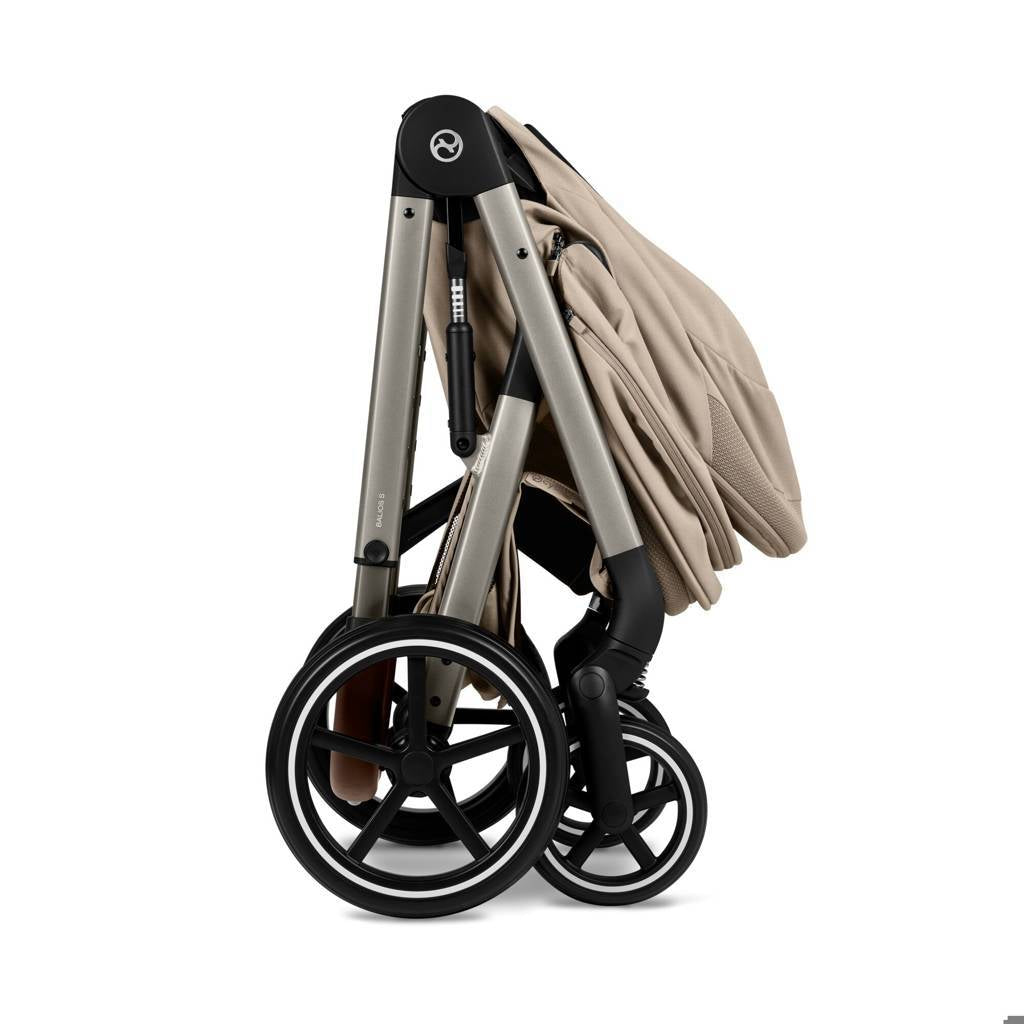 Cybex® Otroški voziček z zložljivo košaro 2v1 Balios S Lux Almond Beige (Taupe Frame)