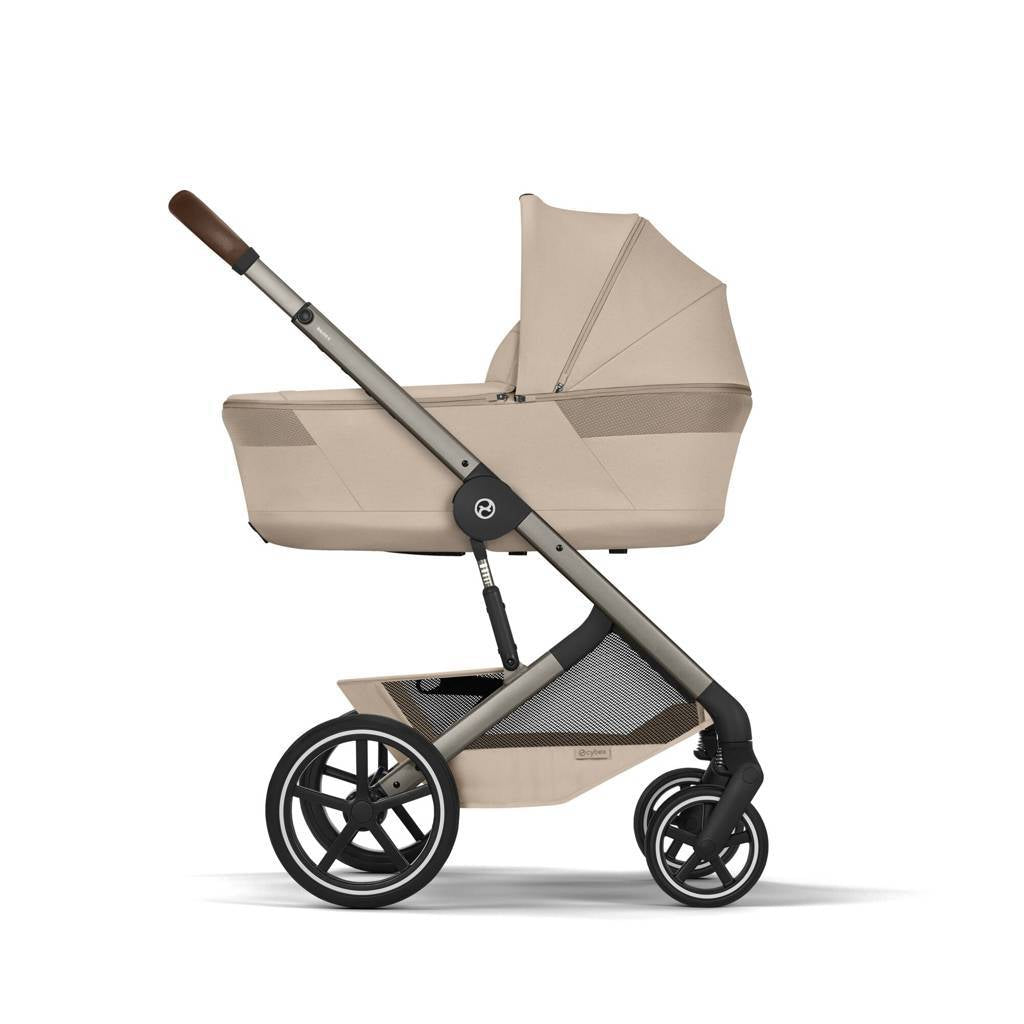 Cybex® Otroški voziček z zložljivo košaro 2v1 Balios S Lux Almond Beige (Taupe Frame)