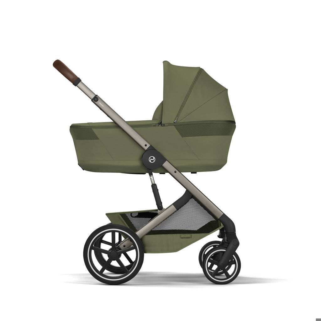 Cybex® Otroški voziček z zložljivo košaro 2v1 Balios S Lux Moss Green (Taupe Frame)