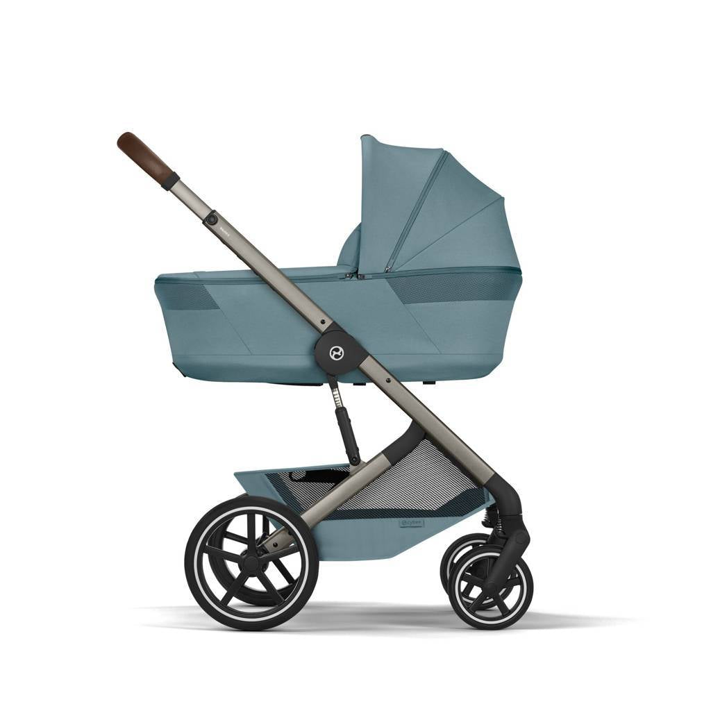 Cybex® Otroški voziček z zložljivo košaro 2v1 Balios S Lux Stormy Blue (Taupe Frame)