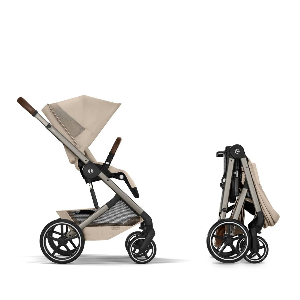 Cybex® Otroški voziček s košaro 2v1 Balios S Lux Almond Beige (Taupe Frame)
