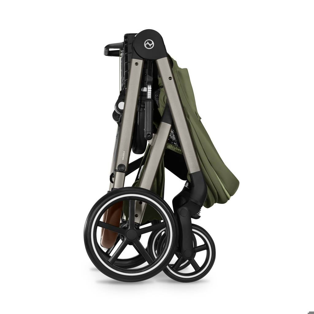 Cybex® Otroški voziček z zložljivo košaro 2v1 Balios S Lux Moss Green (Taupe Frame)