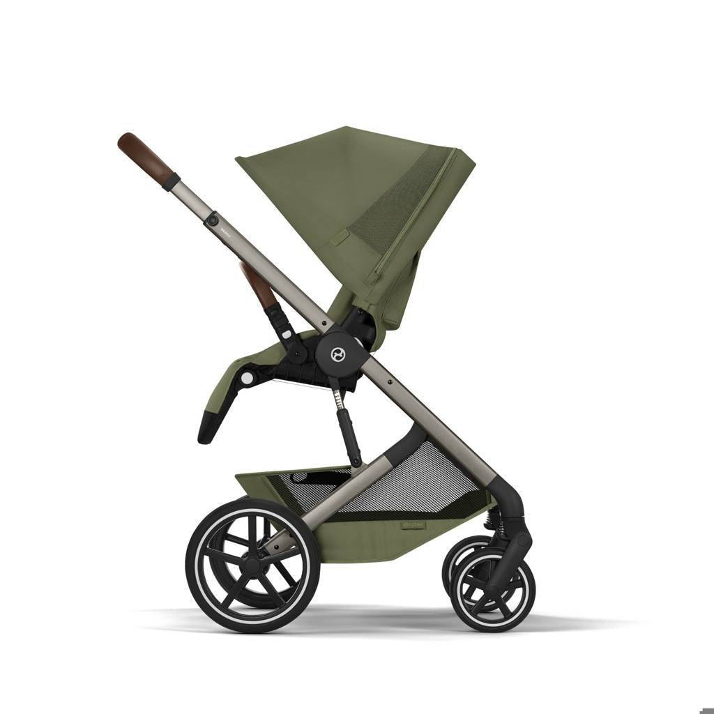 Cybex® Otroški voziček z zložljivo košaro 2v1 Balios S Lux Moss Green (Taupe Frame)