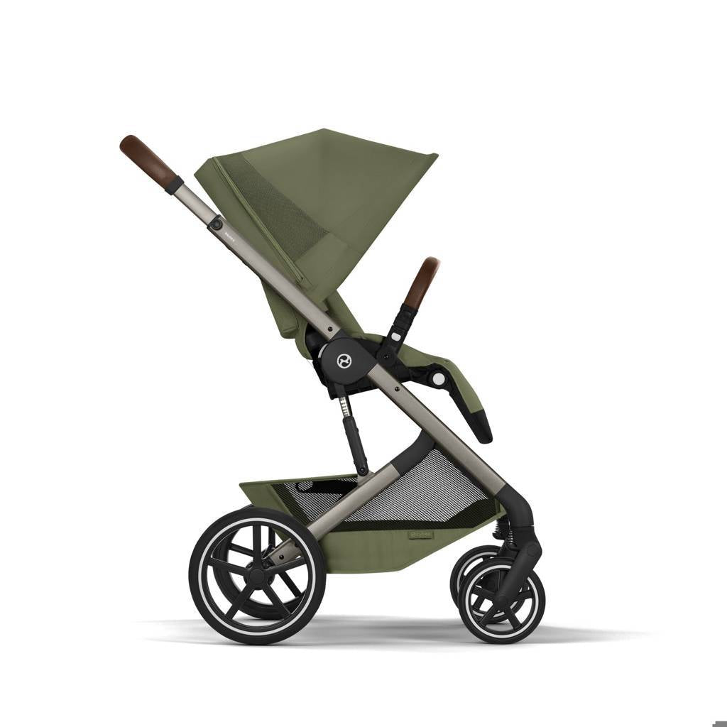 Cybex® Otroški voziček z zložljivo košaro 2v1 Balios S Lux Moss Green (Taupe Frame)