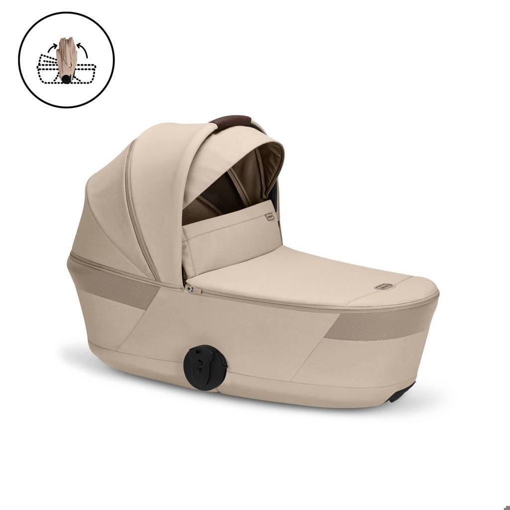 Cybex® Otroški voziček z zložljivo košaro 2v1 Balios S Lux Almond Beige (Taupe Frame)