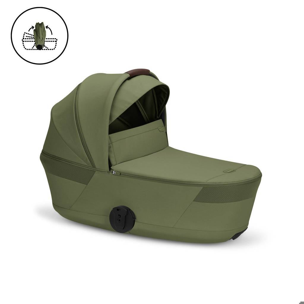 Cybex® Otroški voziček z zložljivo košaro 2v1 Balios S Lux Moss Green (Taupe Frame)